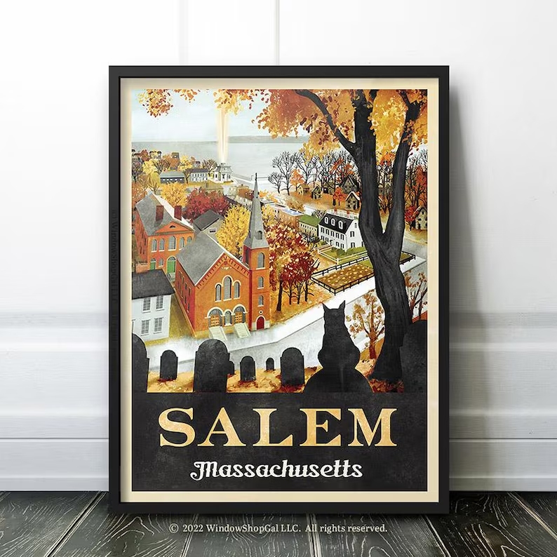 Interior Design Living Room - Impresión artística moderna de Halloween Salem