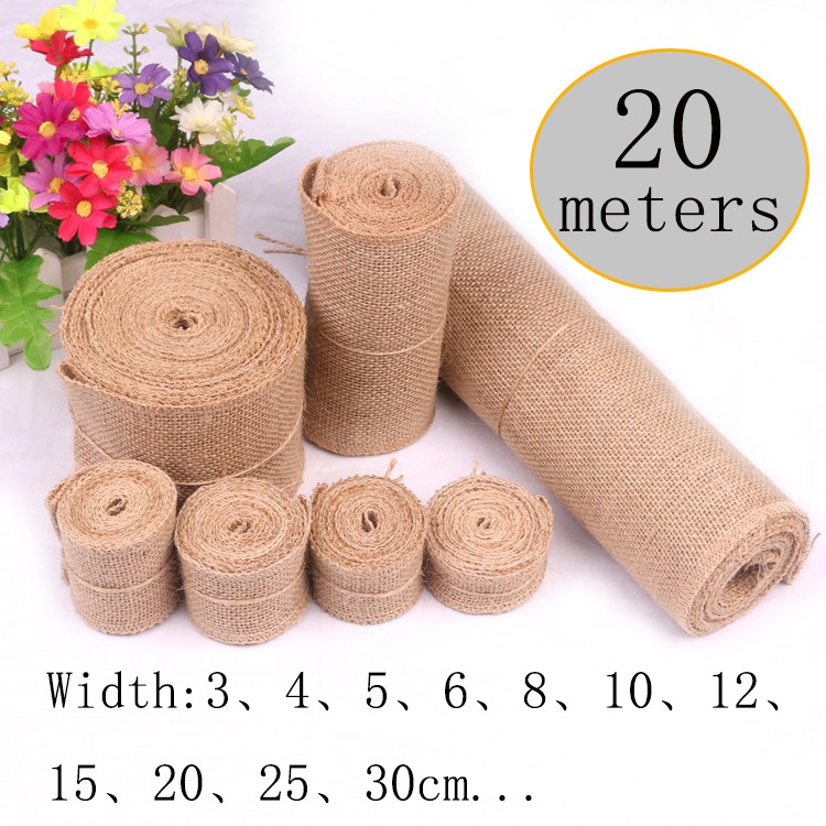 Table Runner - Cinta de Yute Natural de 5-30
