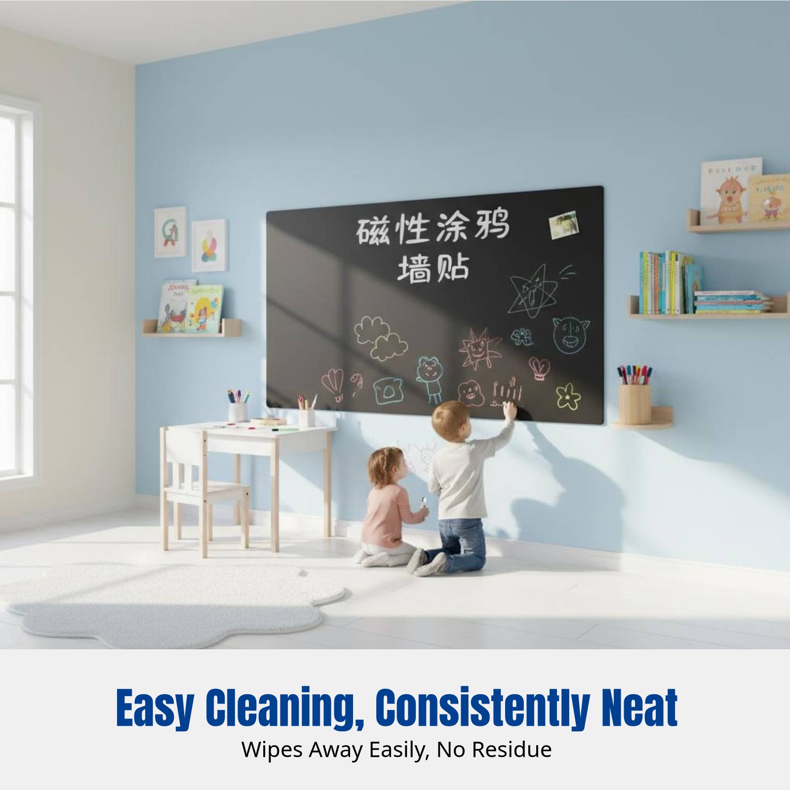 Wall Sticker - Pizarra Adhesiva de Pared para Niños,