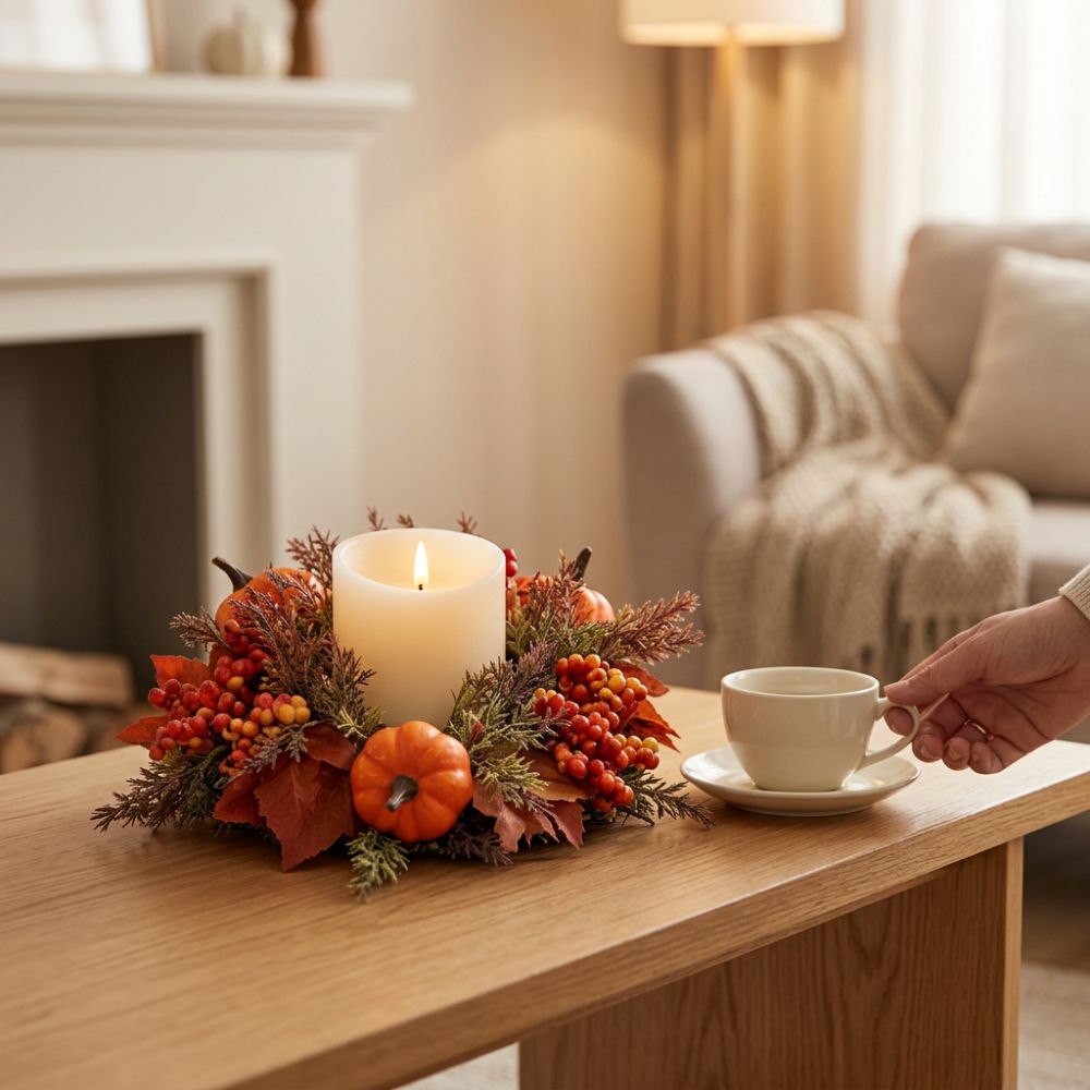 Portavelas de calabaza para ot - Candle Holder Decor reseña y precio