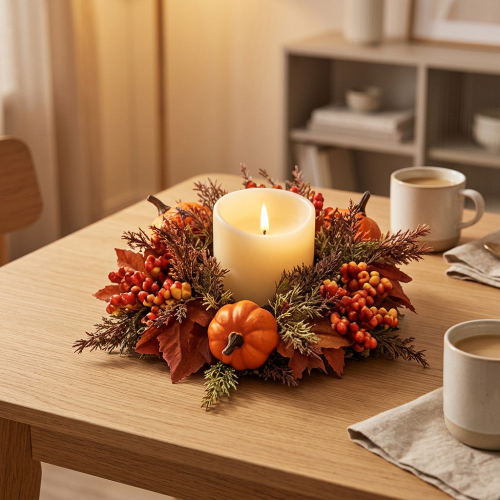 Portavelas de calabaza para ot - Candle Holder Decor reseña y precio