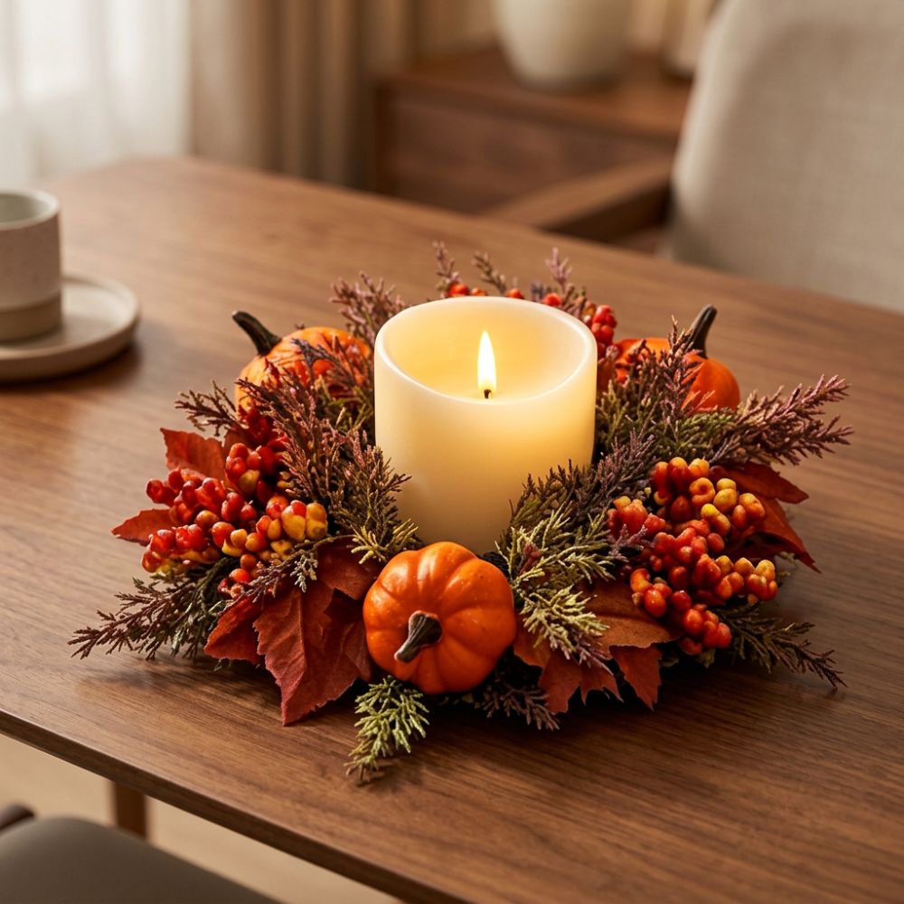 Portavelas de calabaza para ot - Candle Holder Decor reseña y precio