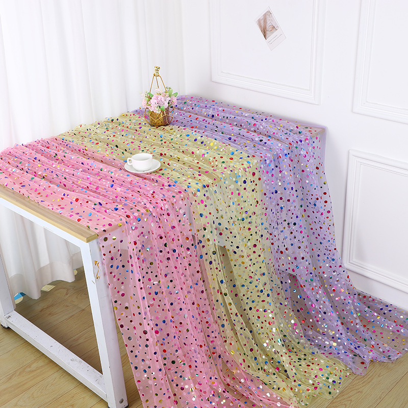 Tela de tul con lunares de col - Table Runner reseña y precio