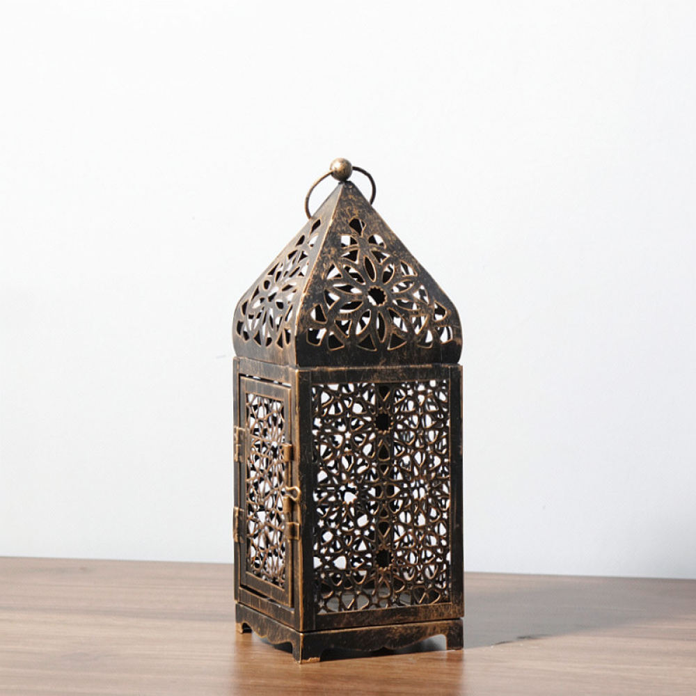 Farol de hierro rústico de est - Candle Holder Decor reseña y precio