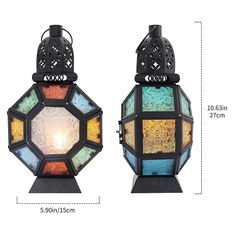 Linterna de vela de hierro ret - Candle Holder Decor reseña y precio